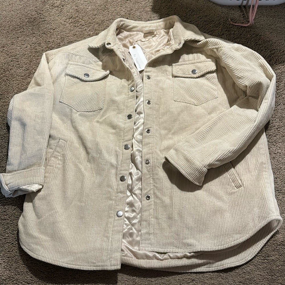 NWT taupe corduroy jacket